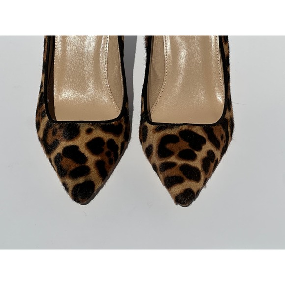 J. Crew Collection Ponyhair Hazelnut Leopard Elsie Heels Pumps Size 7 $395 Italy - Picture 7 of 16